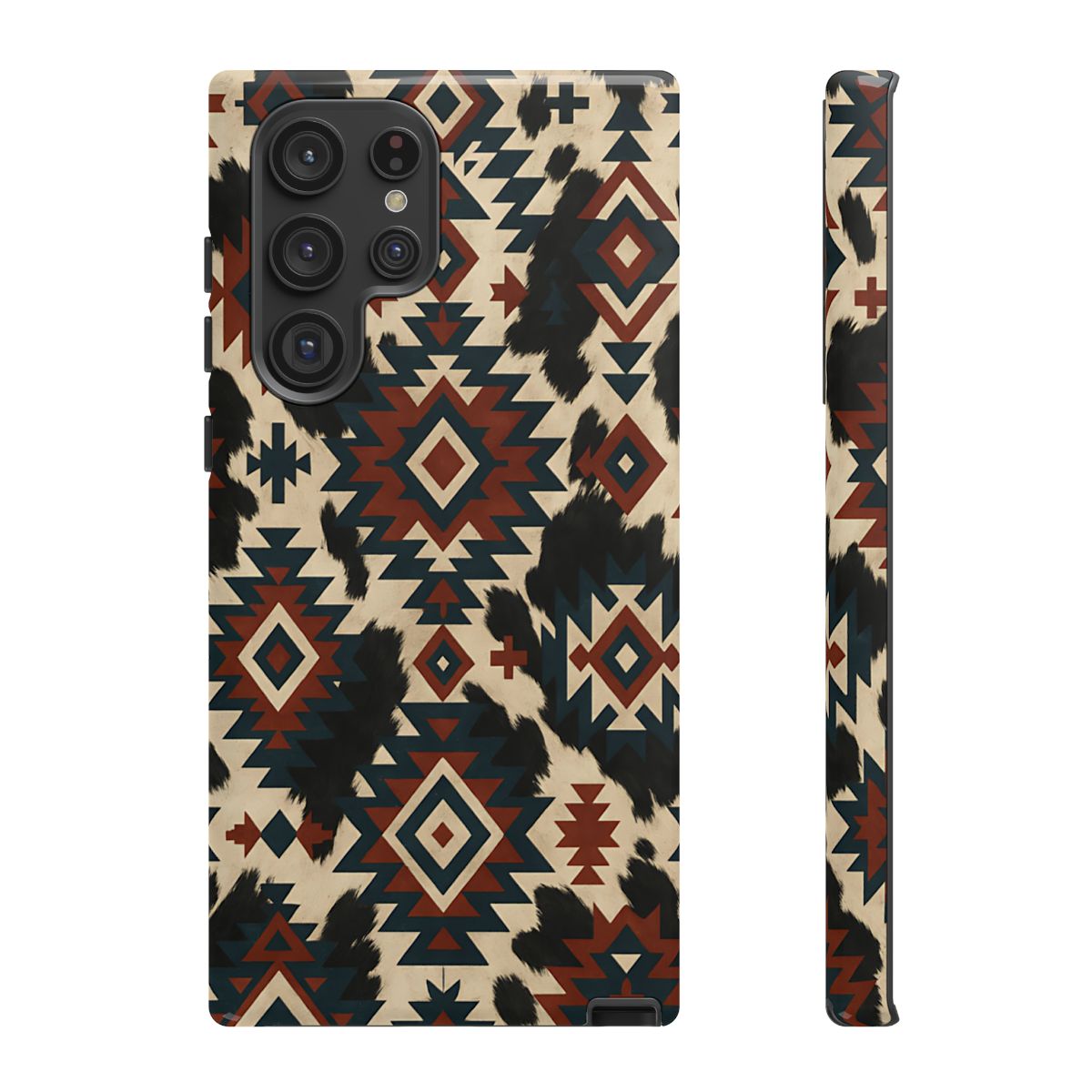 Rust Aztec + Cowhide Tough Case