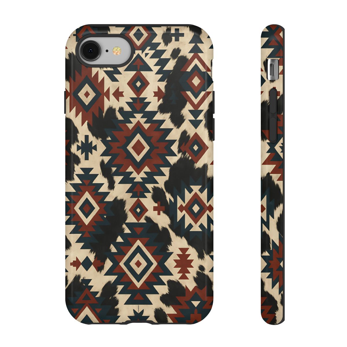 Rust Aztec + Cowhide Tough Case