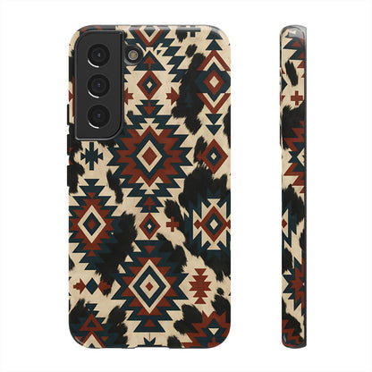 Rust Aztec + Cowhide Tough Case