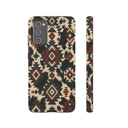 Rust Aztec + Cowhide Tough Case