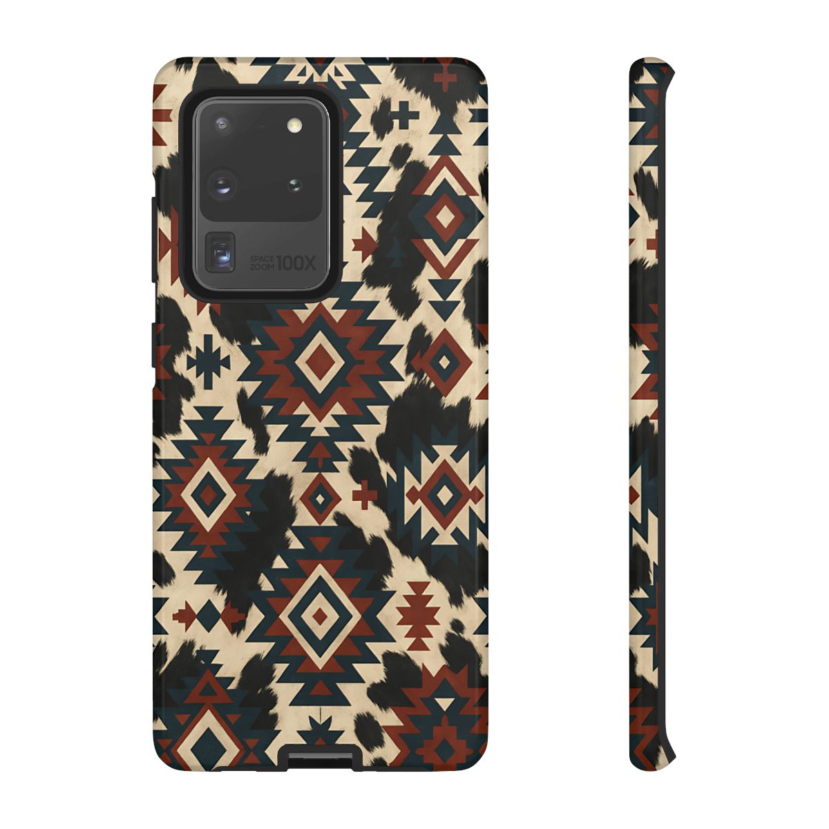 Rust Aztec + Cowhide Tough Case