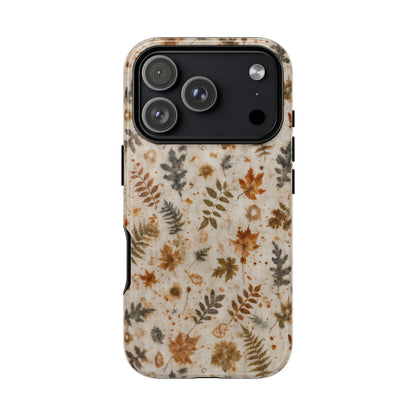 Rust Print Leaves Tough Case - iPhone 18 Pro