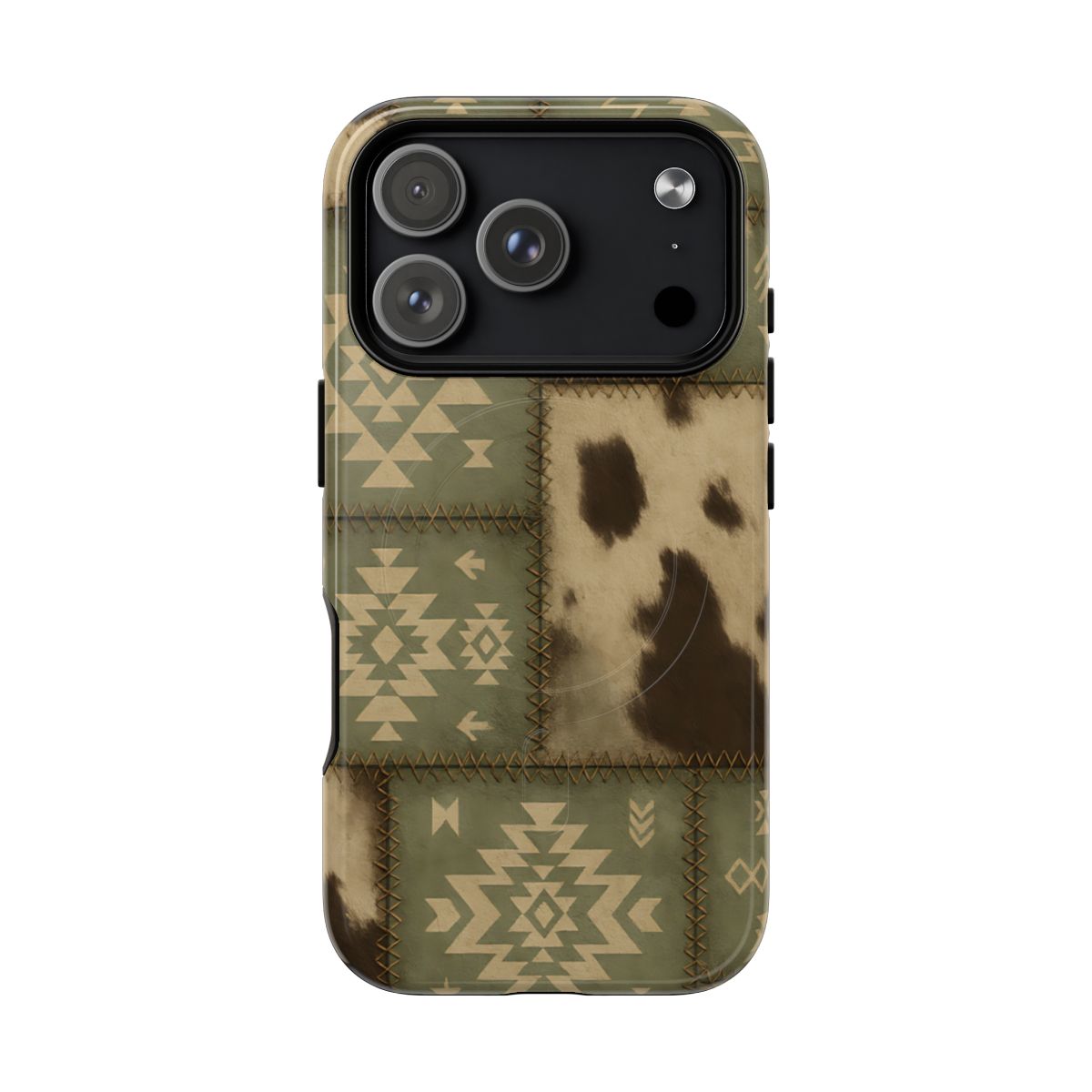 Rustic Sage Patchwork Magnetic Case
