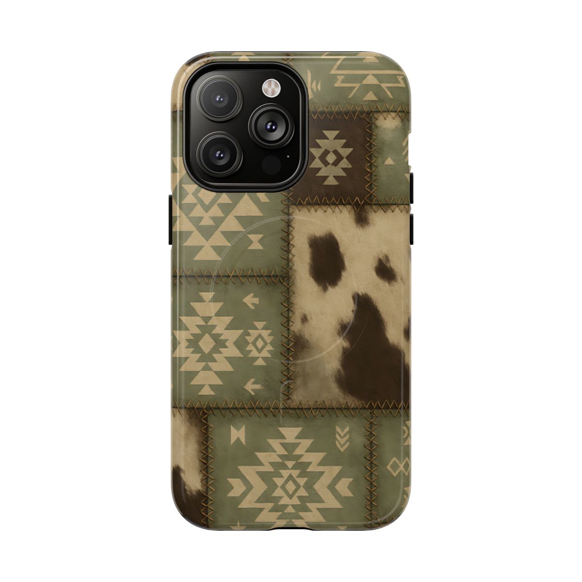 Rustic Sage Patchwork Magnetic Case