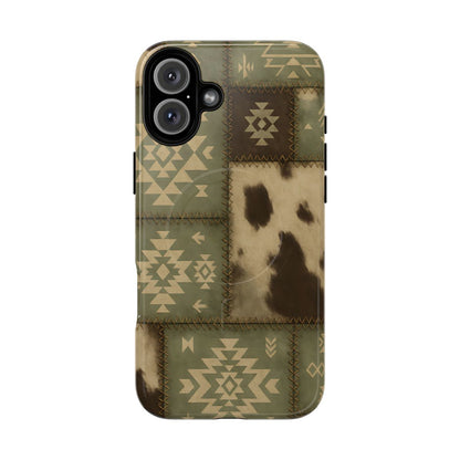 Rustic Sage Patchwork Magnetic Case