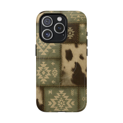 Rustic Sage Patchwork Magnetic Case