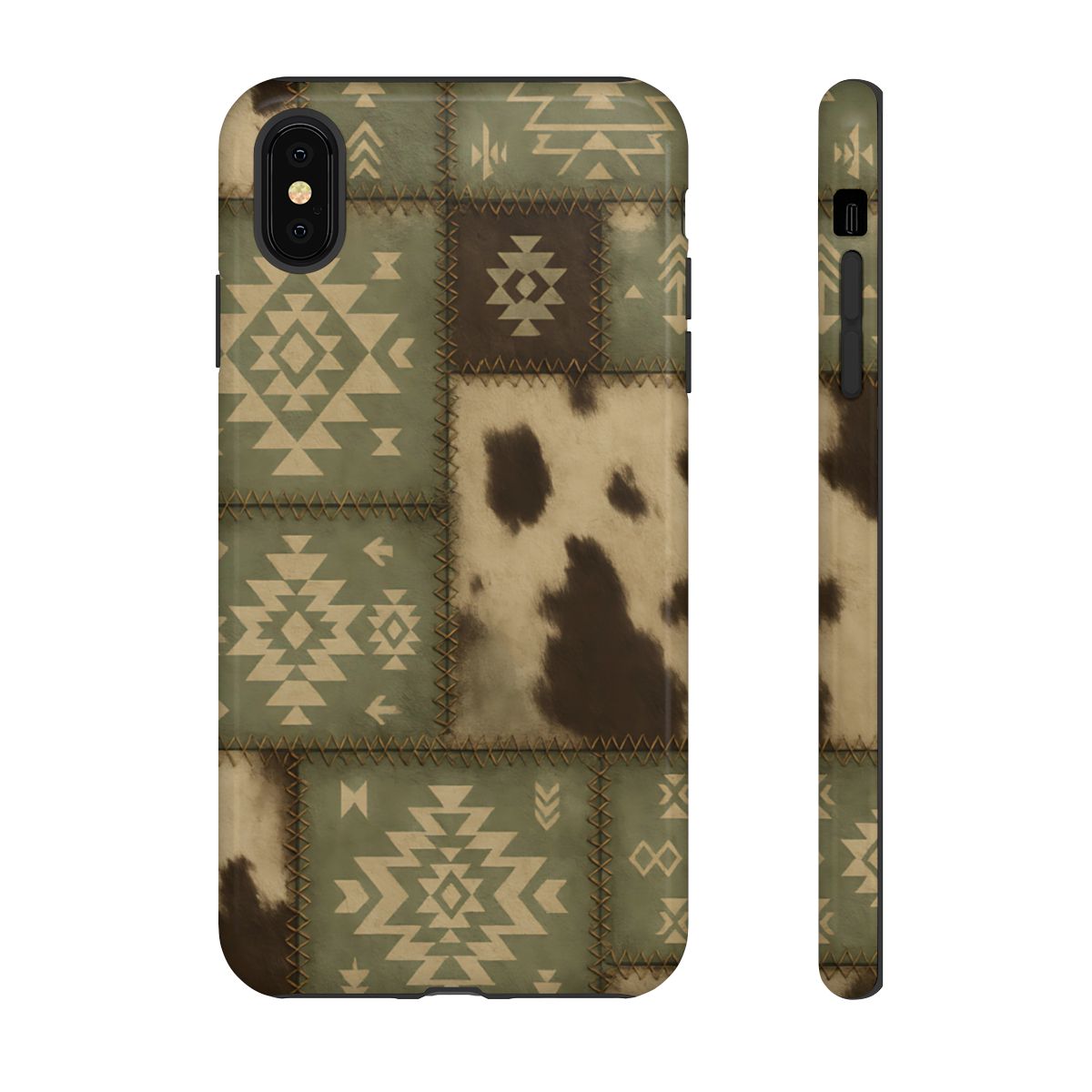 Rustic Sage Patchwork Tough Phone Case