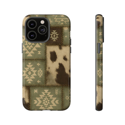 Rustic Sage Patchwork Tough Phone Case