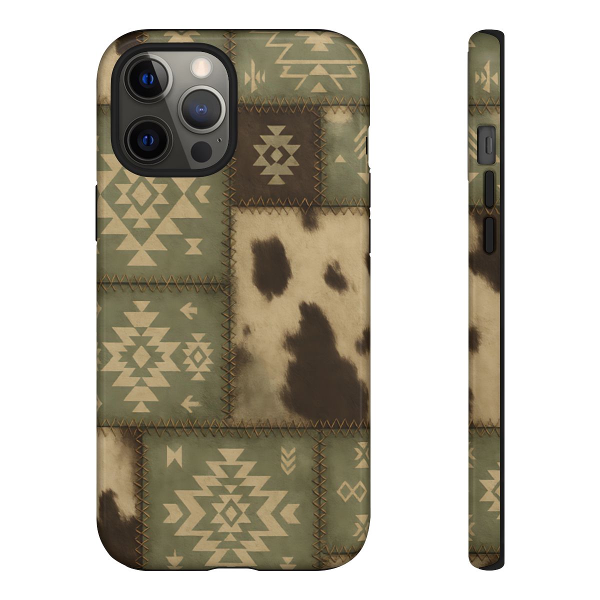 Rustic Sage Patchwork Tough Phone Case