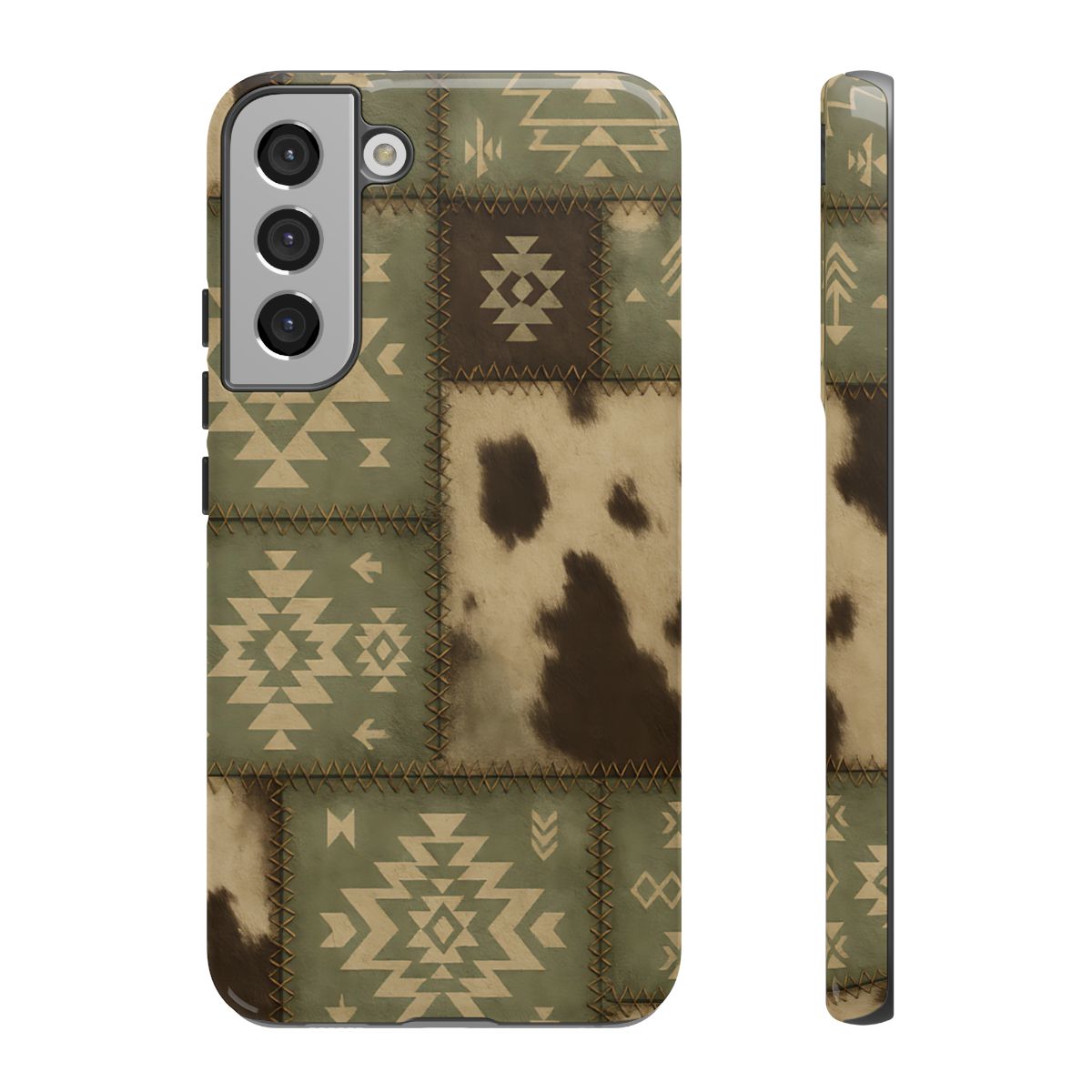 Rustic Sage Patchwork Tough Phone Case