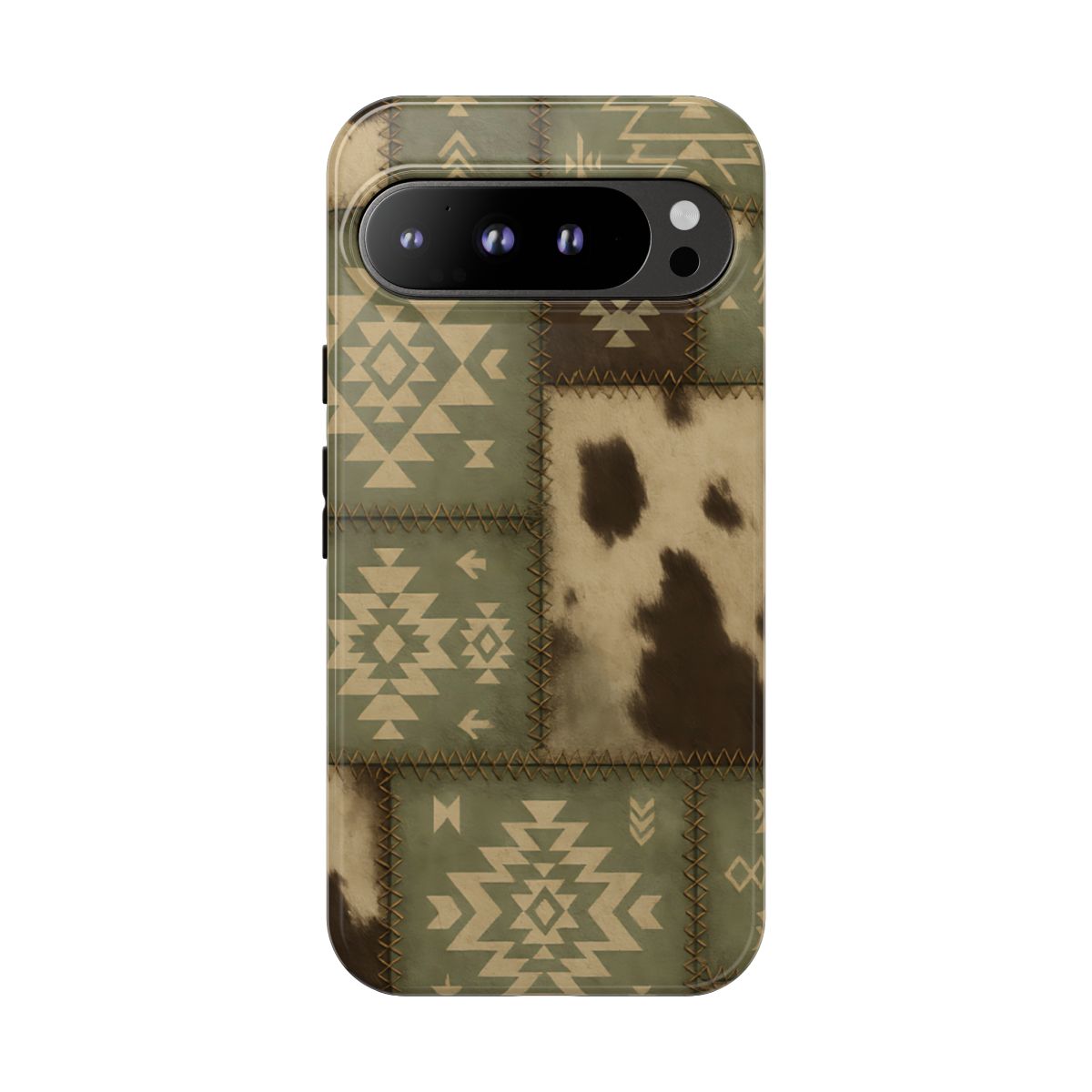 Rustic Sage Patchwork Tough Phone Case