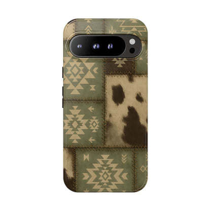 Rustic Sage Patchwork Tough Phone Case