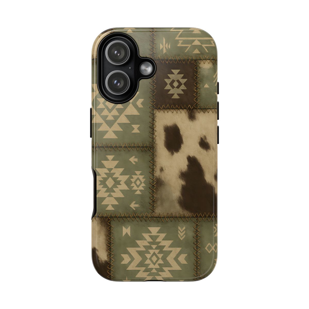 Rustic Sage Patchwork Tough Phone Case