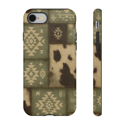 Rustic Sage Patchwork Tough Phone Case