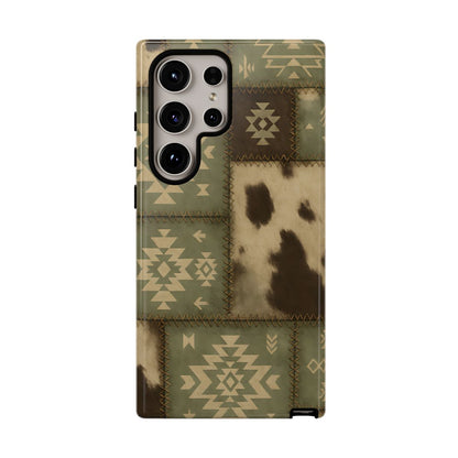 Rustic Sage Patchwork Tough Phone Case