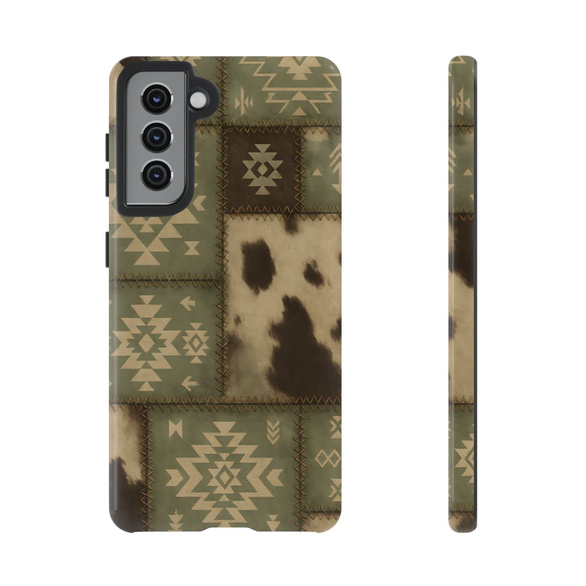 Rustic Sage Patchwork Tough Phone Case