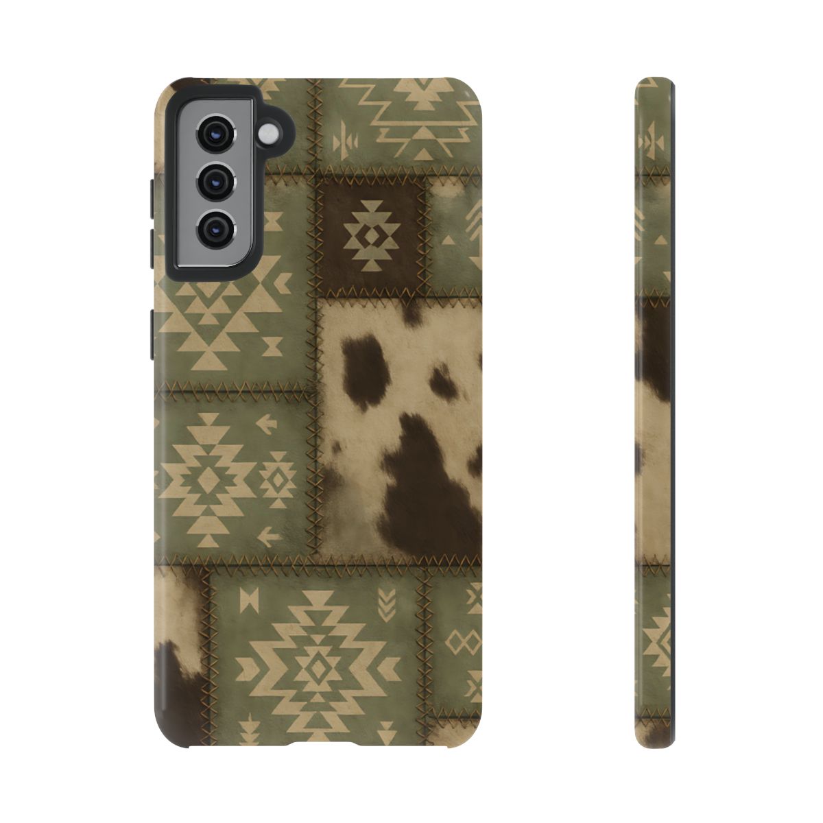 Rustic Sage Patchwork Tough Phone Case