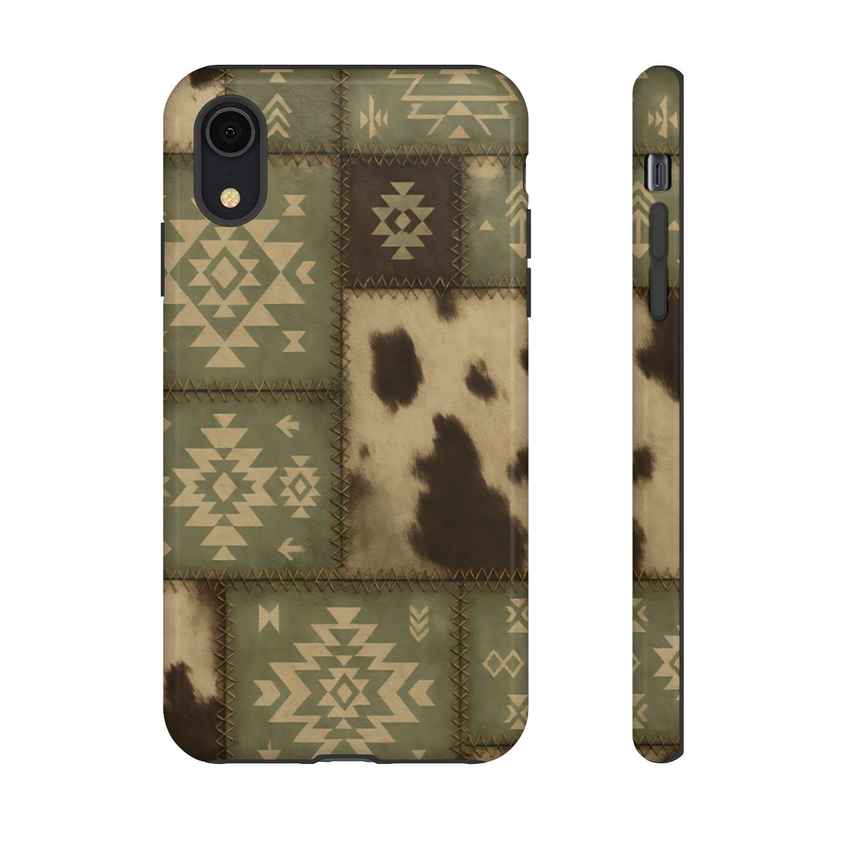 Rustic Sage Patchwork Tough Phone Case