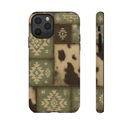 Rustic Sage Patchwork Tough Phone Case
