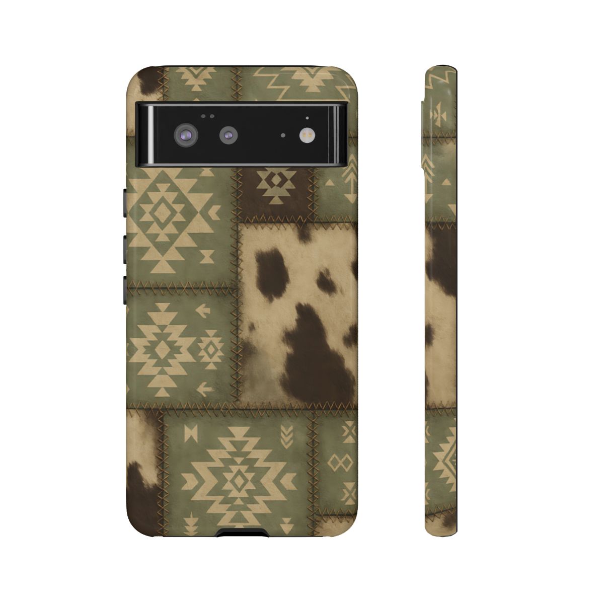 Rustic Sage Patchwork Tough Phone Case