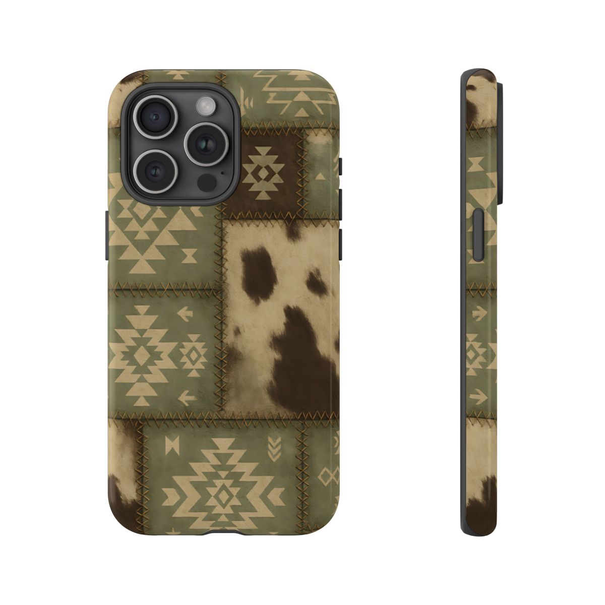 Rustic Sage Patchwork Tough Phone Case