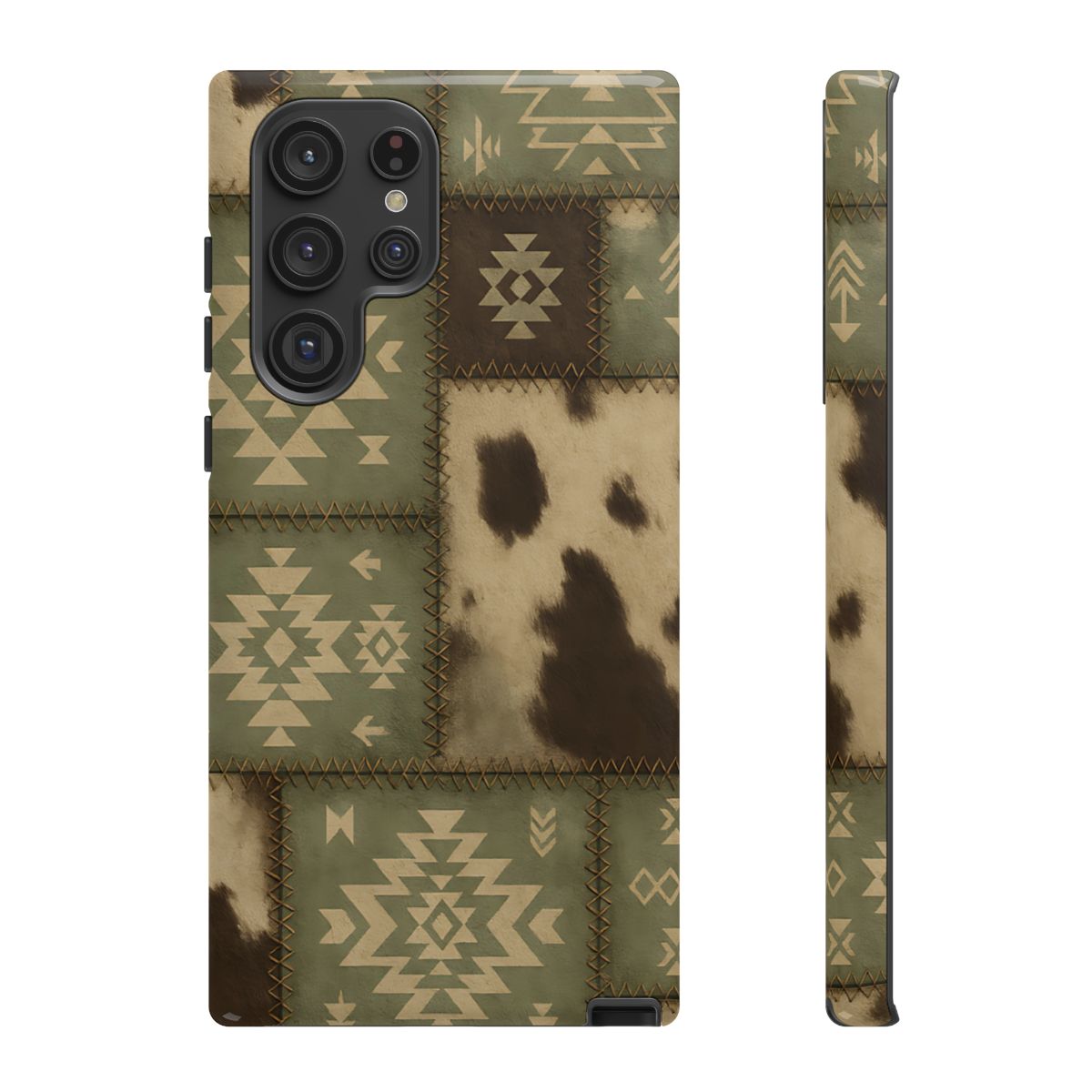 Rustic Sage Patchwork Tough Phone Case