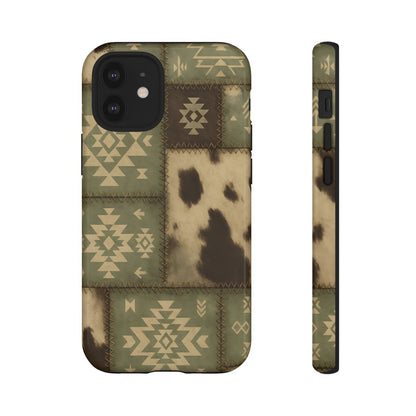 Rustic Sage Patchwork Tough Phone Case