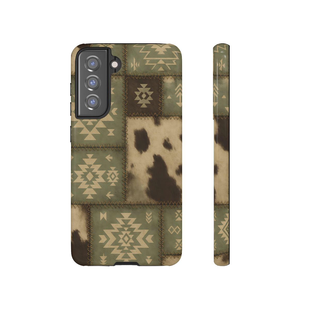 Rustic Sage Patchwork Tough Phone Case