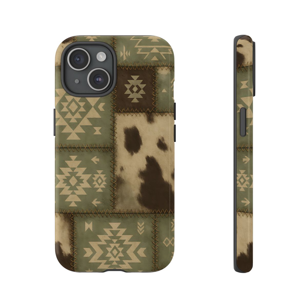 Rustic Sage Patchwork Tough Phone Case
