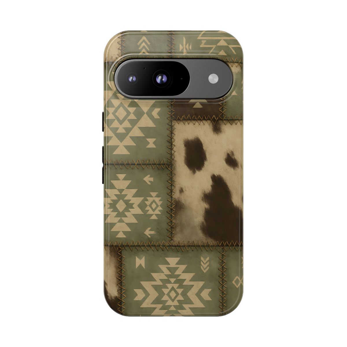 Rustic Sage Patchwork Tough Phone Case