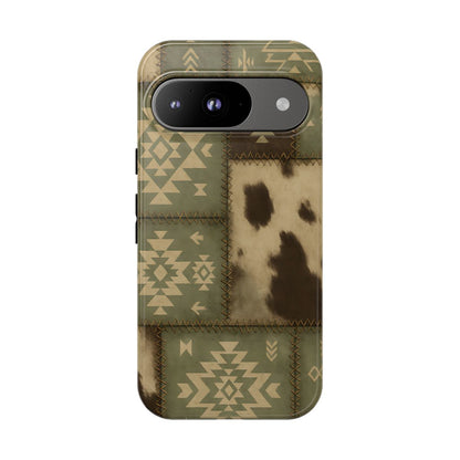 Rustic Sage Patchwork Tough Phone Case