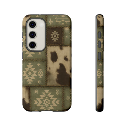 Rustic Sage Patchwork Tough Phone Case
