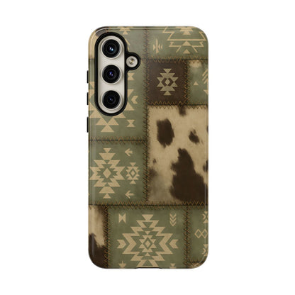 Rustic Sage Patchwork Tough Phone Case