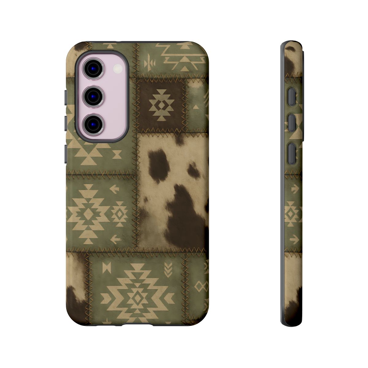 Rustic Sage Patchwork Tough Phone Case