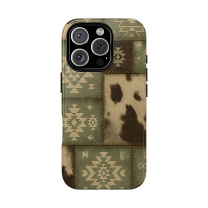 Rustic Sage Patchwork Tough Phone Case