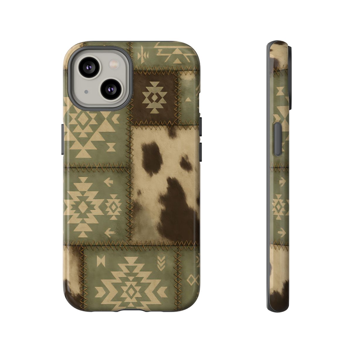 Rustic Sage Patchwork Tough Phone Case