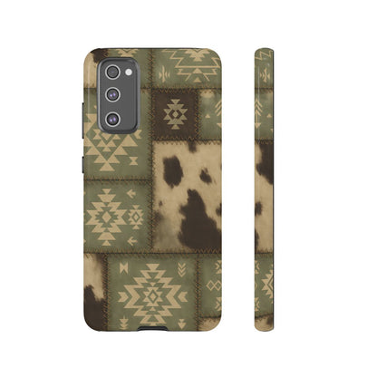 Rustic Sage Patchwork Tough Phone Case