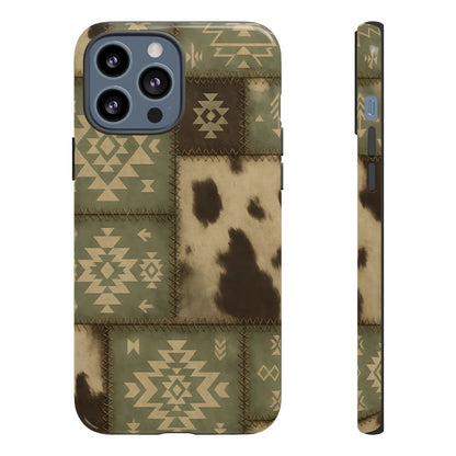 Rustic Sage Patchwork Tough Phone Case