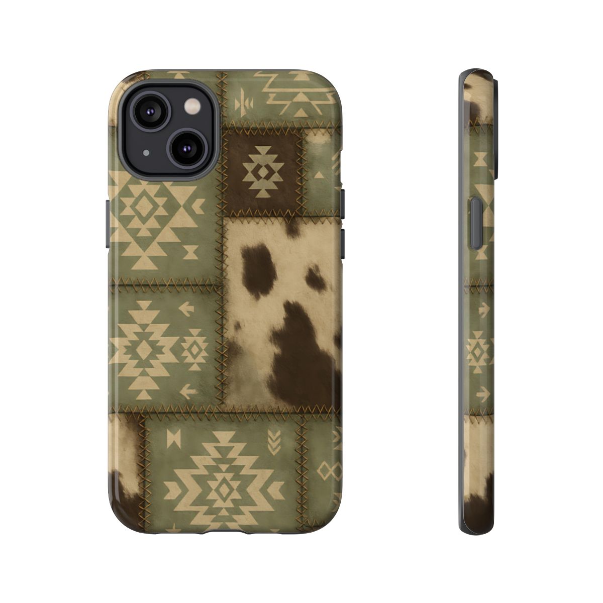 Rustic Sage Patchwork Tough Phone Case