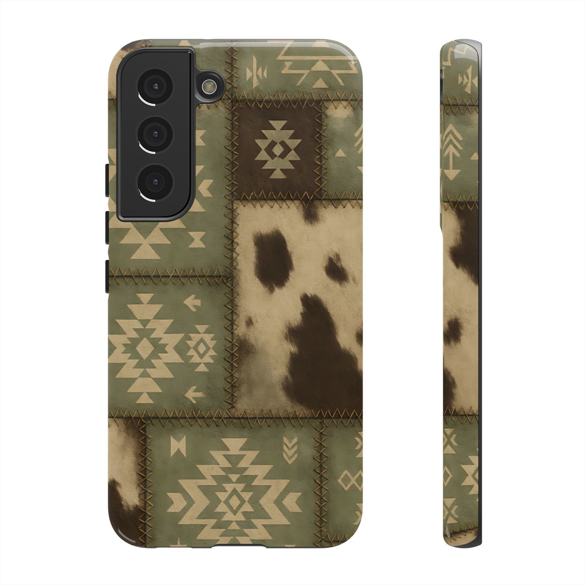 Rustic Sage Patchwork Tough Phone Case