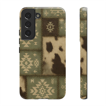 Rustic Sage Patchwork Tough Phone Case