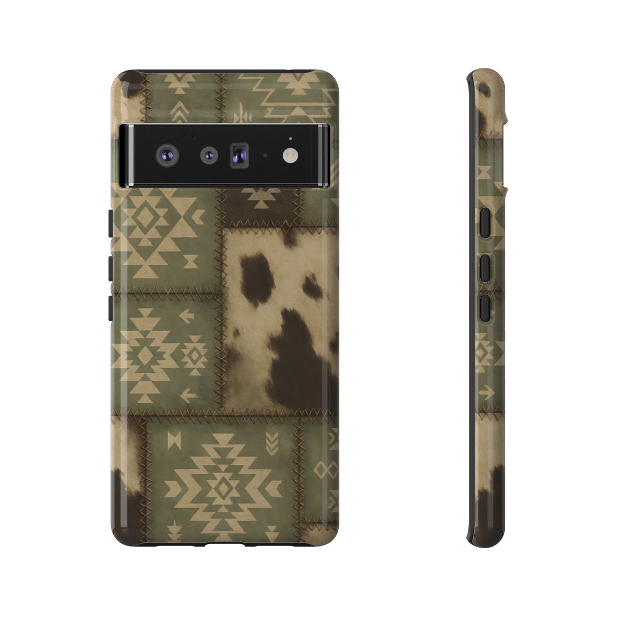 Rustic Sage Patchwork Tough Phone Case