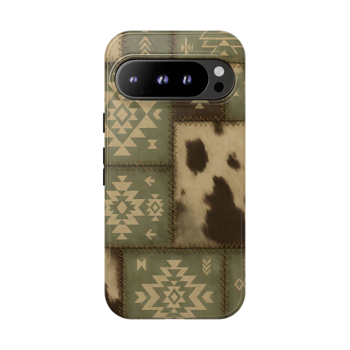 Rustic Sage Patchwork Tough Phone Case