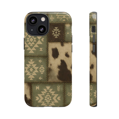 Rustic Sage Patchwork Tough Phone Case