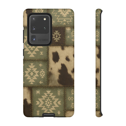 Rustic Sage Patchwork Tough Phone Case