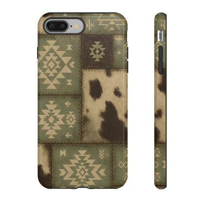 Rustic Sage Patchwork Tough Phone Case