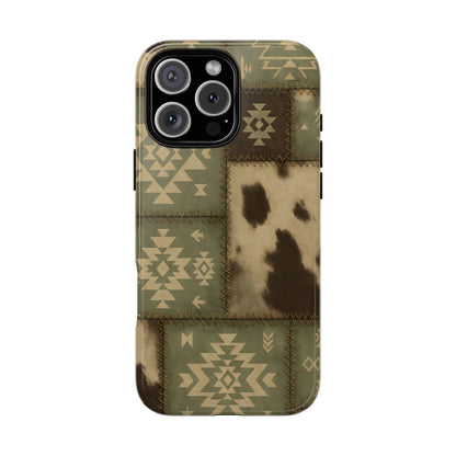 Rustic Sage Patchwork Tough Phone Case