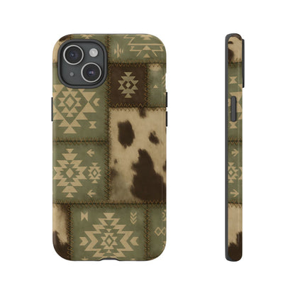 Rustic Sage Patchwork Tough Phone Case