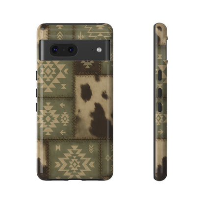 Rustic Sage Patchwork Tough Phone Case