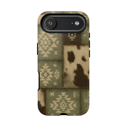Rustic Sage Patchwork Tough Phone Case